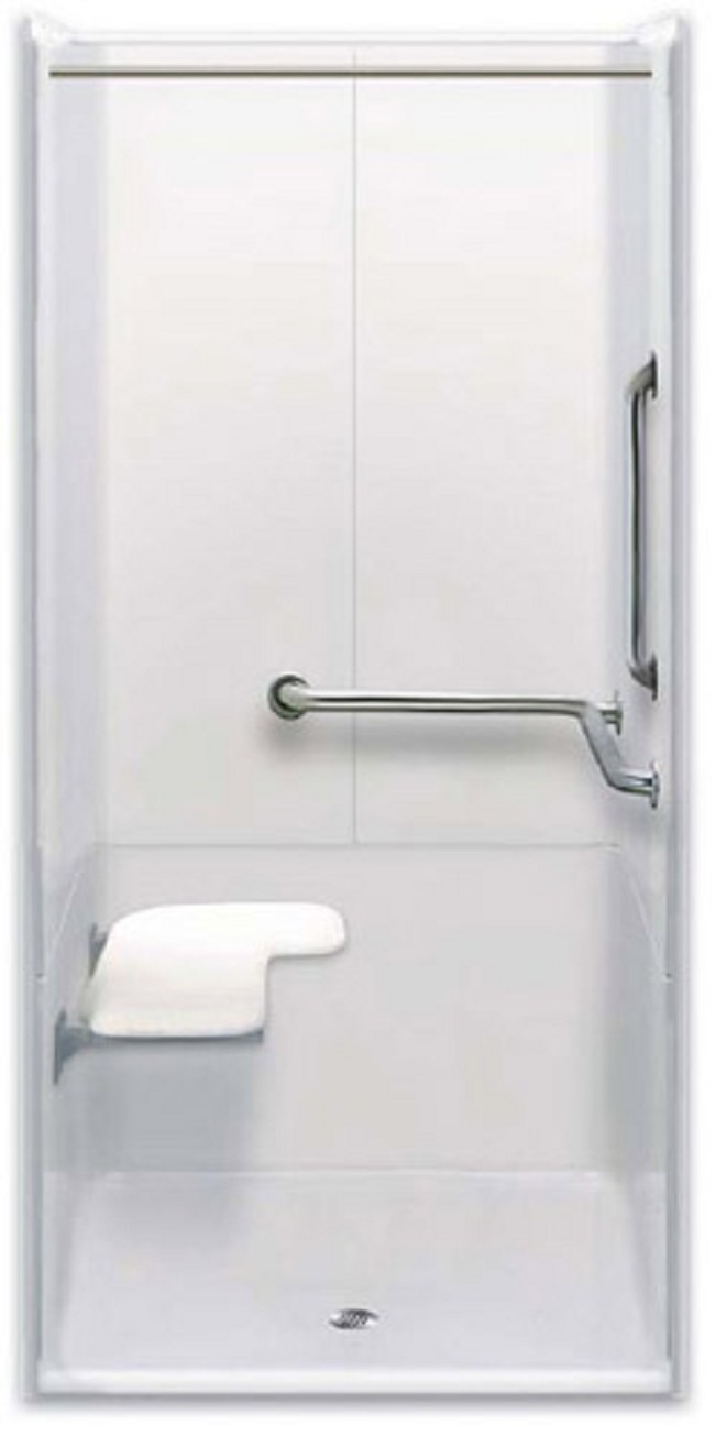 Three Piece 40 in. x 39 in. ADA Transfer Shower