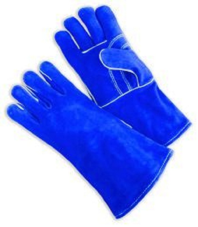 Blue Leather Kevlar Sewn Welding Gloves FREE Shipping