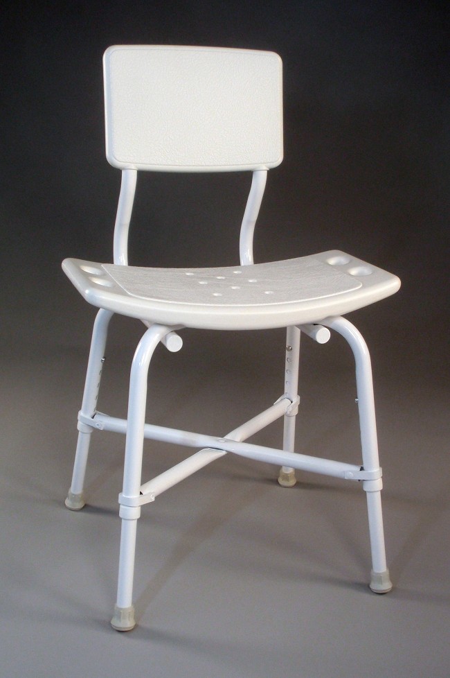 Extra High Blow Molded Bath Bench With Back