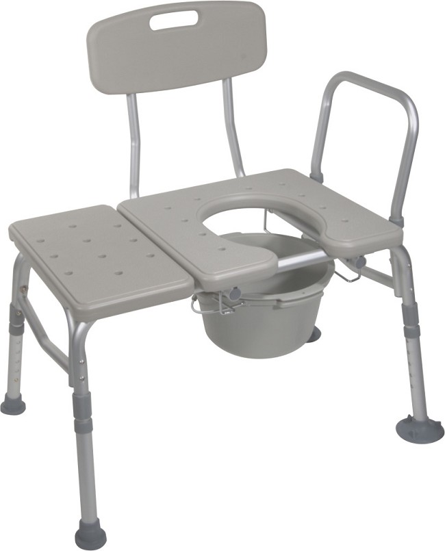 Drive Medical Combination Transfer Bench With Commode