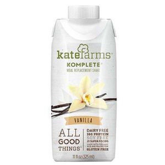 Kate Farms Komplete Meal Replacement Shakes, Case of 12
