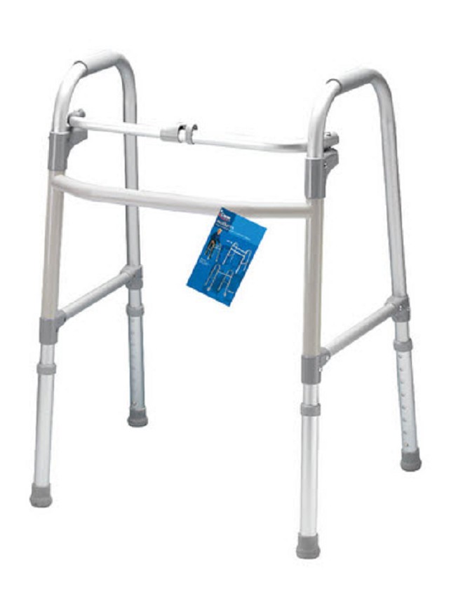 Carex Adult Single Button Folding Walker