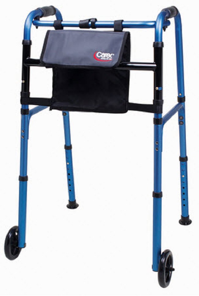 Carex Explorer Folding Wheeled Walker with Organizer