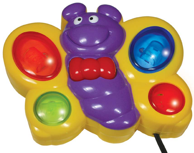 Multi Colored Singing Butterfly Switch Toy