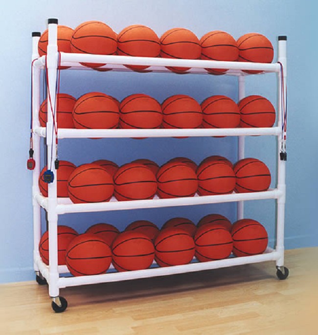 Portable Wheeled Basketball Storage Cart
