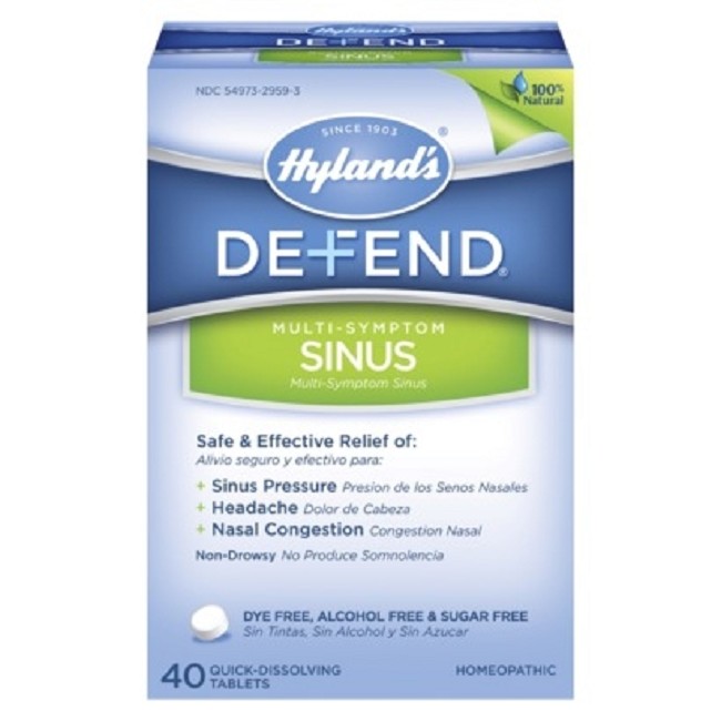 Hyland's Homeopathic Defend Sinus Tablets 40 tablets; Quantity 2