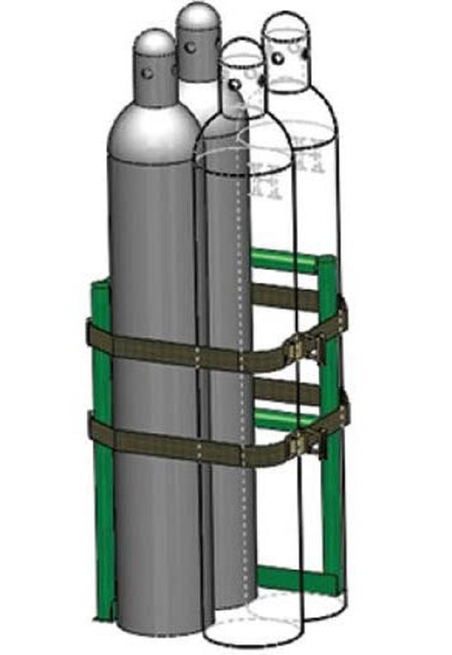HT V4 Large Oxygen Cylinder Truck Rack FREE Shipping