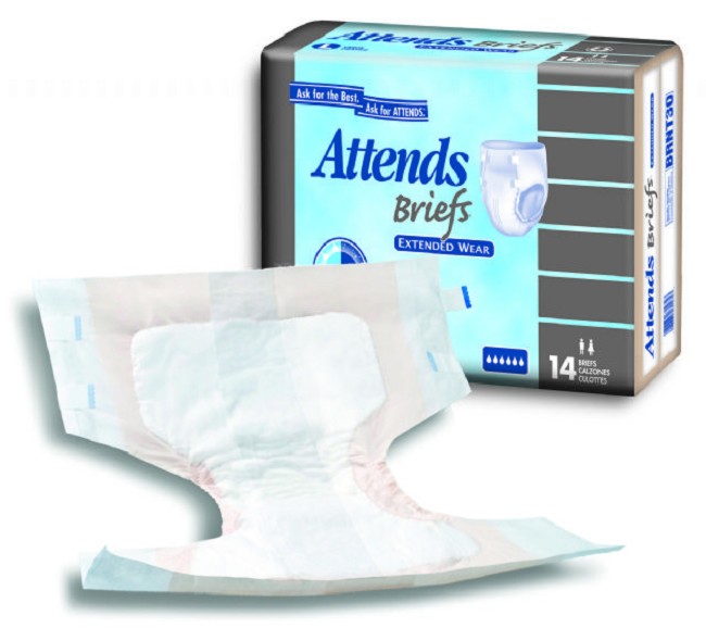 Attends Overnight Breathable Brief for Extended Wear