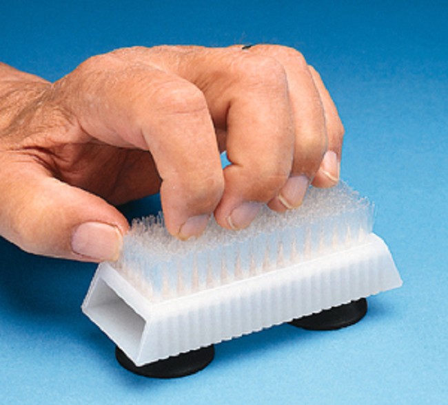 Nail Brush with Suction Cup Base
