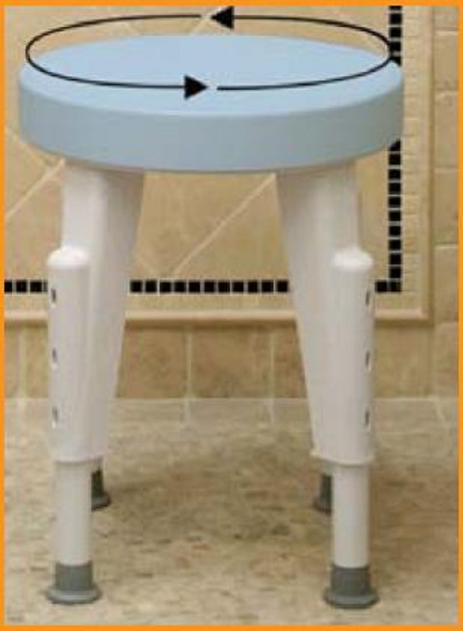 Rotating Round Shower Safety Stool FREE Shipping