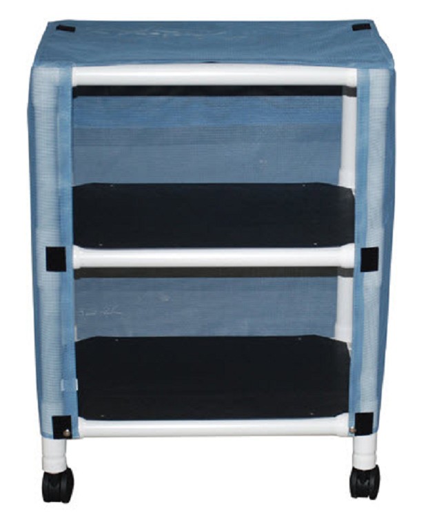 Echo TwoShelf Linen Cart with Mesh or Solid Vinyl Cover