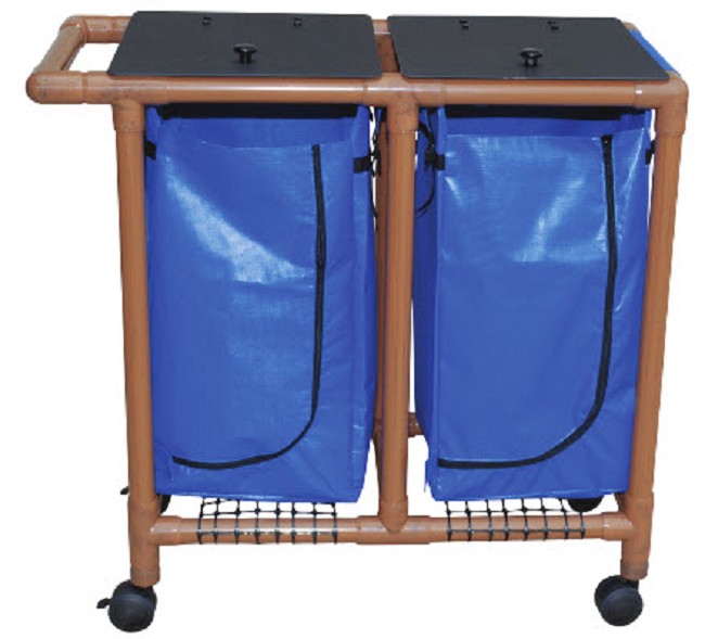 Wood Tone Double Bag Laundry Hamper FREE Shipping