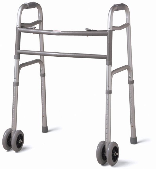 Bariatric Folding Walker with Wheels by Medline