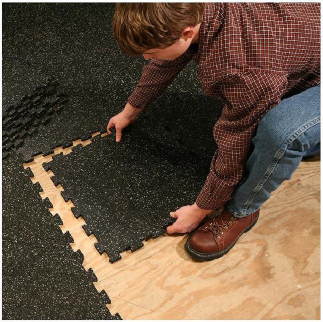 BodySolid Interlocking Rubber Flooring FREE Shipping