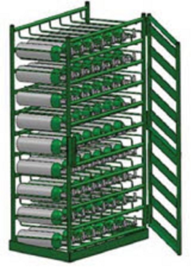 Horizontal M6 Oxygen Cylinder Rack FREE Shipping