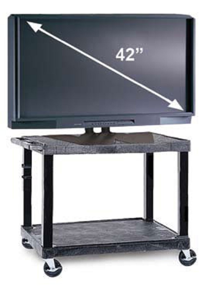 Mobile TV Carts with Universal Screen Mount