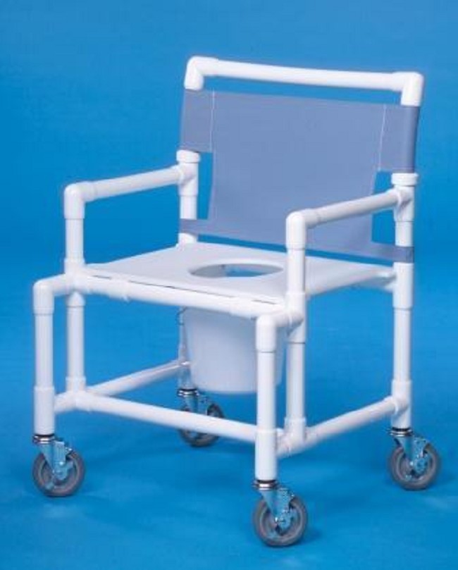 Oversize Shower Chair Commode with Flat Seat