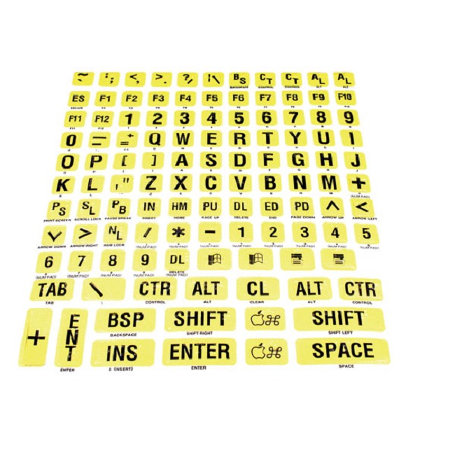 Large Print Braille Keyboard Labels