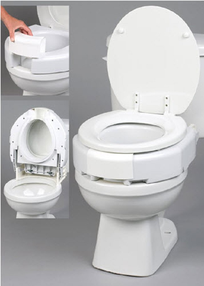 SecureBolt Hinged Elevated Toilet Seat