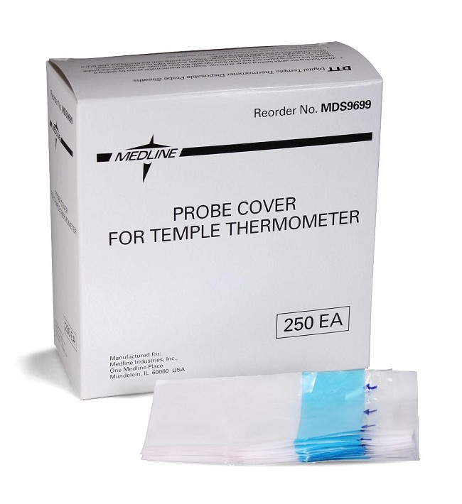 Probe Covers for Instant Read Digital Temple Thermometer by Medline