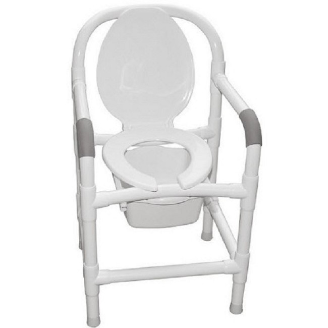 Pvc Bedside Commode Chair With Elongated Seat