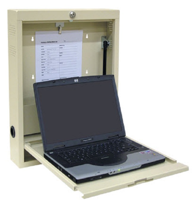 Locking Laptop Wall Desk Medical Work Station
