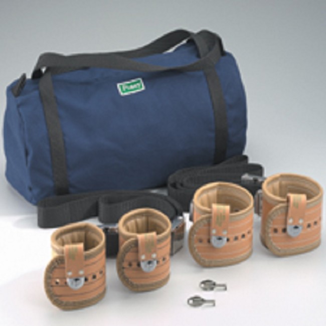 Posey Clean Cuff Ankle and Wrist Color Coded Patient Restraint Set