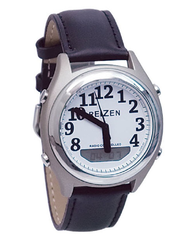Reizen RadioControlled AnaDigit Low Vision Watch