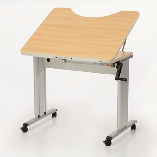 Personal Work Table with Tilt Top and Recess