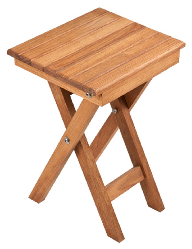 Folding Scissor Leg Teak Shower Bench FREE Shipping