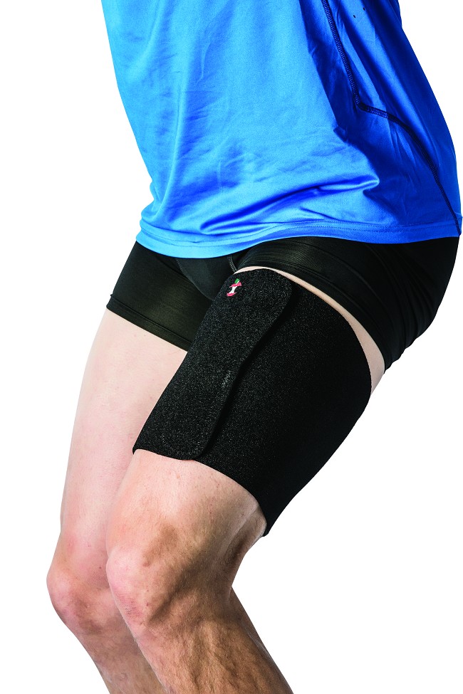 Black Thigh Wrap Supports, 1 or 6 Count by Core Products