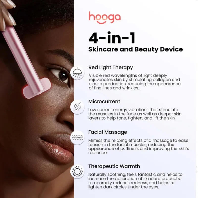 Red Light Therapy Face Wand by Hooga FREE Shipping