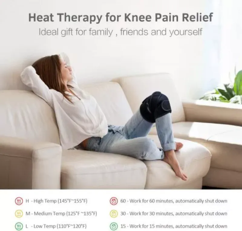 Knee Heating Pad with Jade Gemstones by UTK Technology