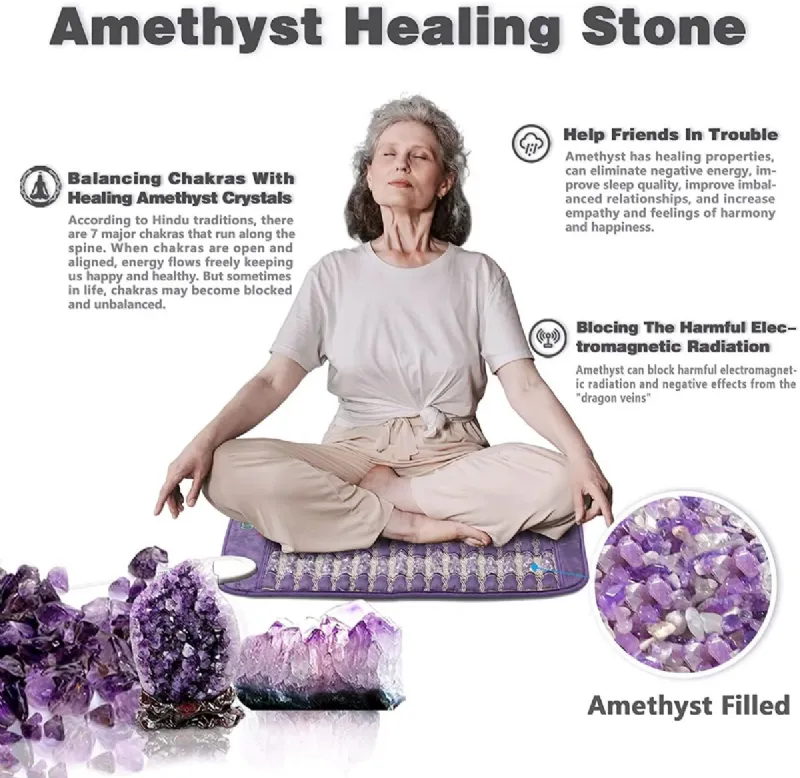 Amethyst Heat Therapy Healing Pads for Pain Relief by UTK Technology
