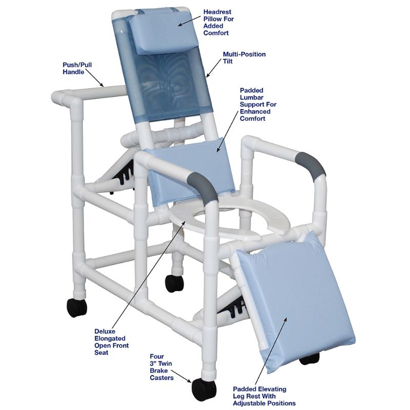 Pediatric Reclining Shower Commode Chair by MJM International Picture