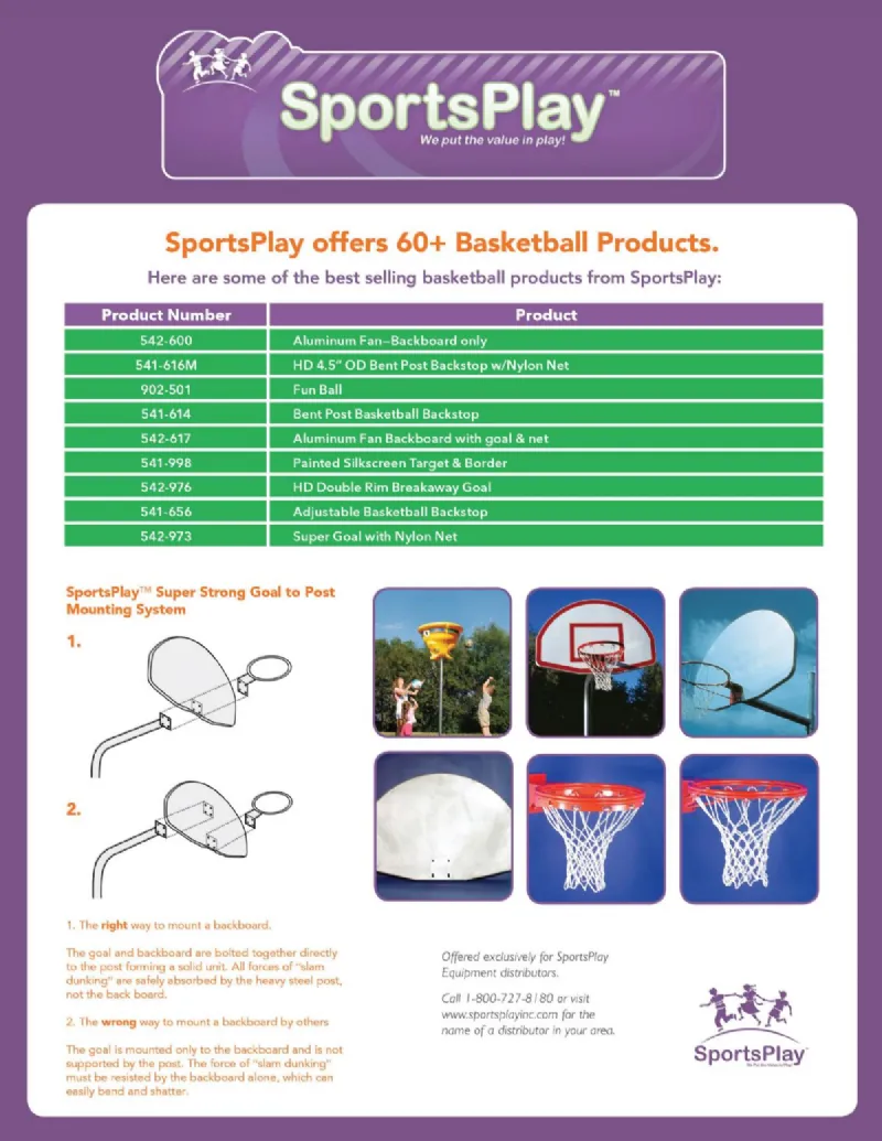 Basketball Backstop for Playgrounds or Gyms, WallMounted, Indoor