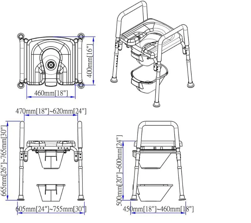 Ultimate Bariatric Raised Toilet Seat by Platinum Health