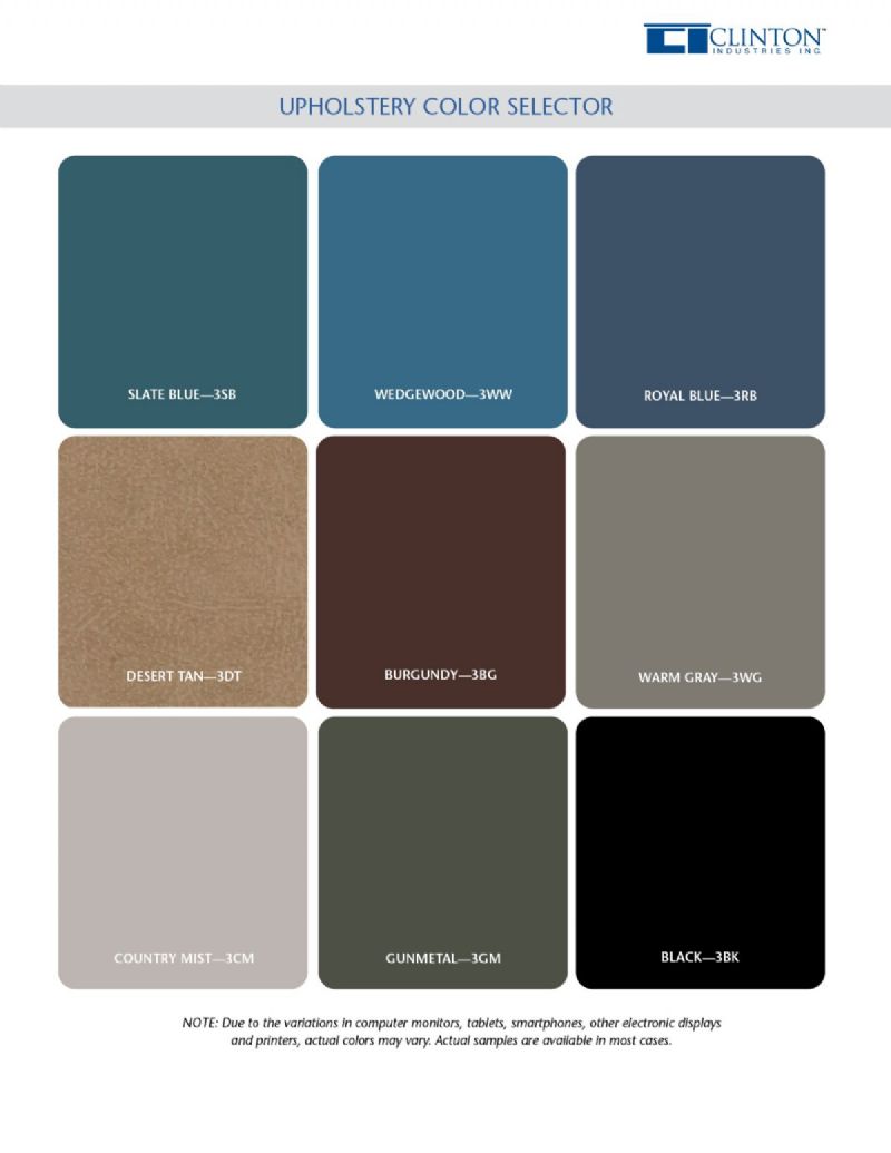 Clinton Cabinet Style Treatment Table Upholstery Color Options