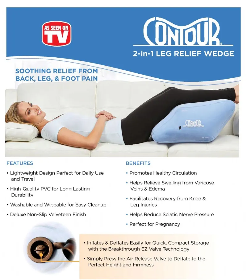 Inflatable 2in1 Leg Relief Wedge by Contour Products