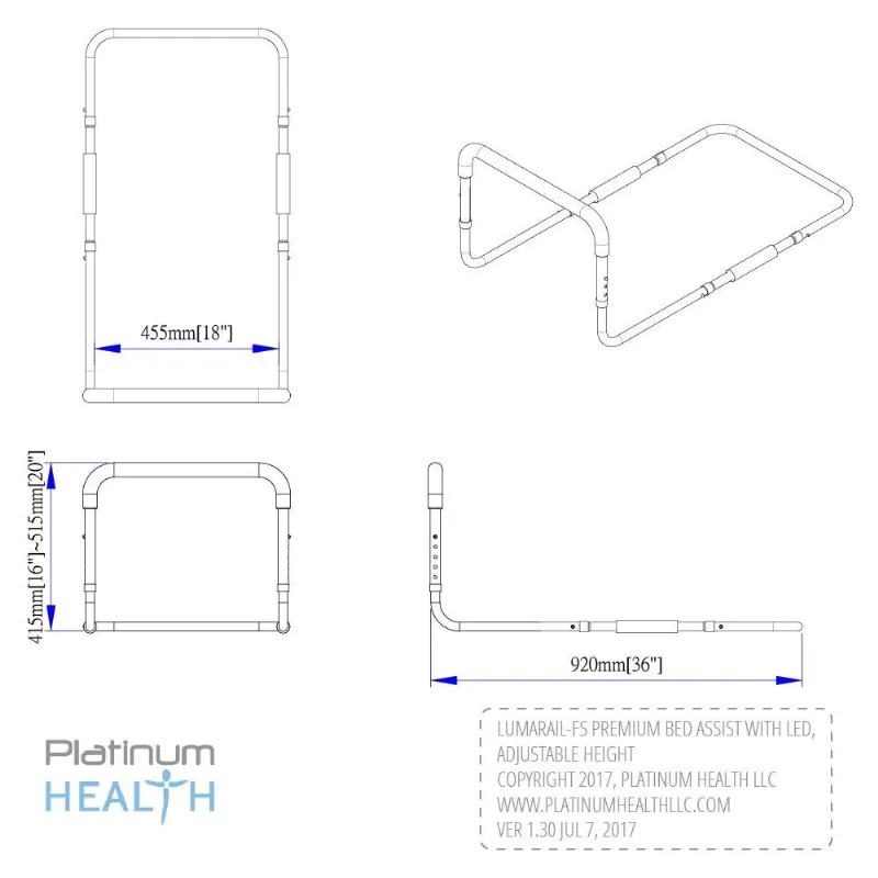 LumaRail Bed Assist Rail by Platinum Health