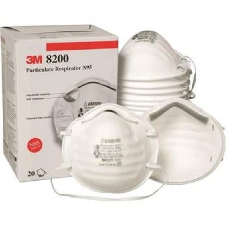 3M N95 Particulate Respirator Face Mask 8200 - Bulk Quantity (480 Masks) Picture