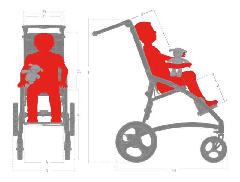 Cricket Pediatric Special Needs Stroller by R82