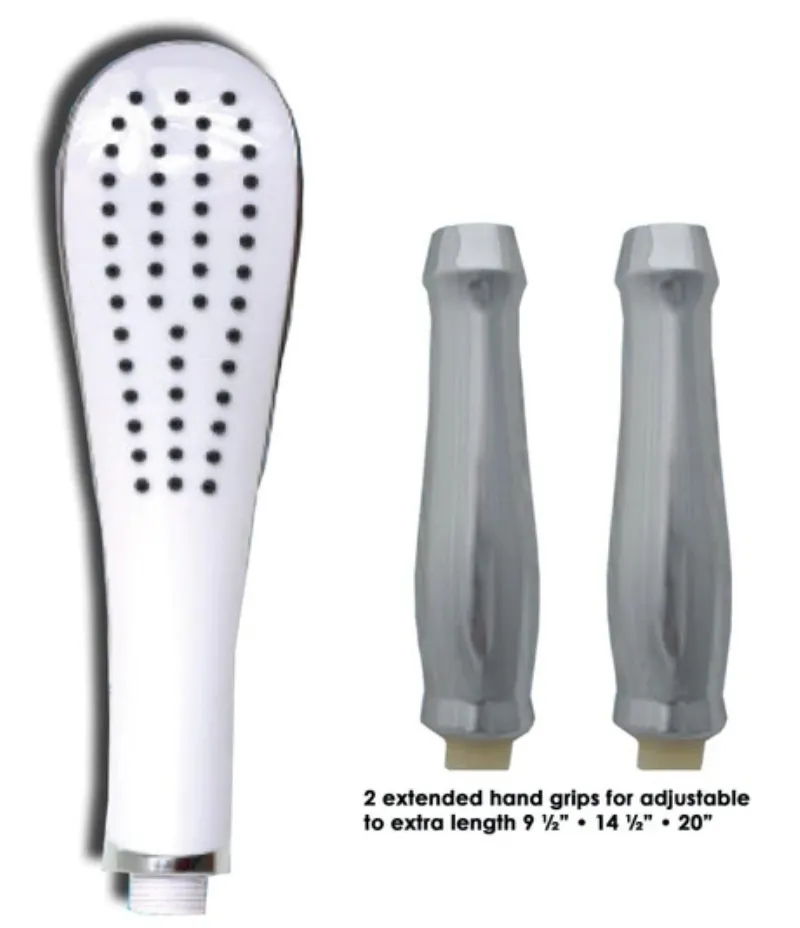 Handheld Shower Head Wand with Extendable Length Handle and 7Foot Hose