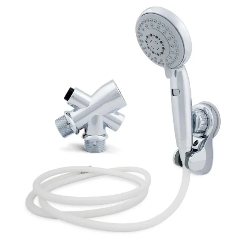 Handheld Shower Head with Diverter Valve 84 in Long and 5 Spraying