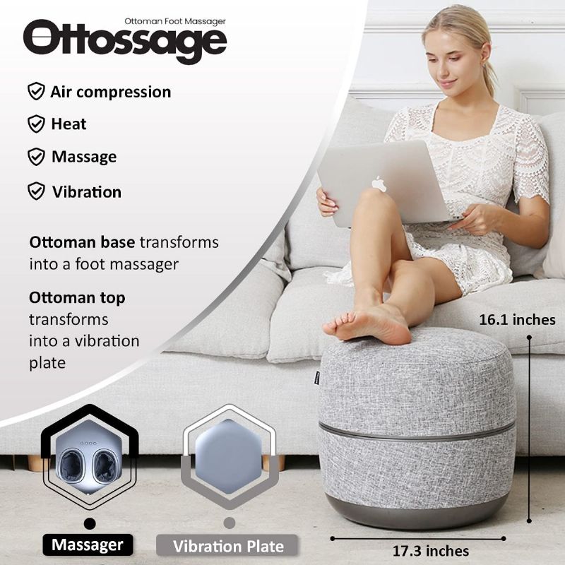 Ottossage Ottoman Foot Massager by PMT - FREE Shipping