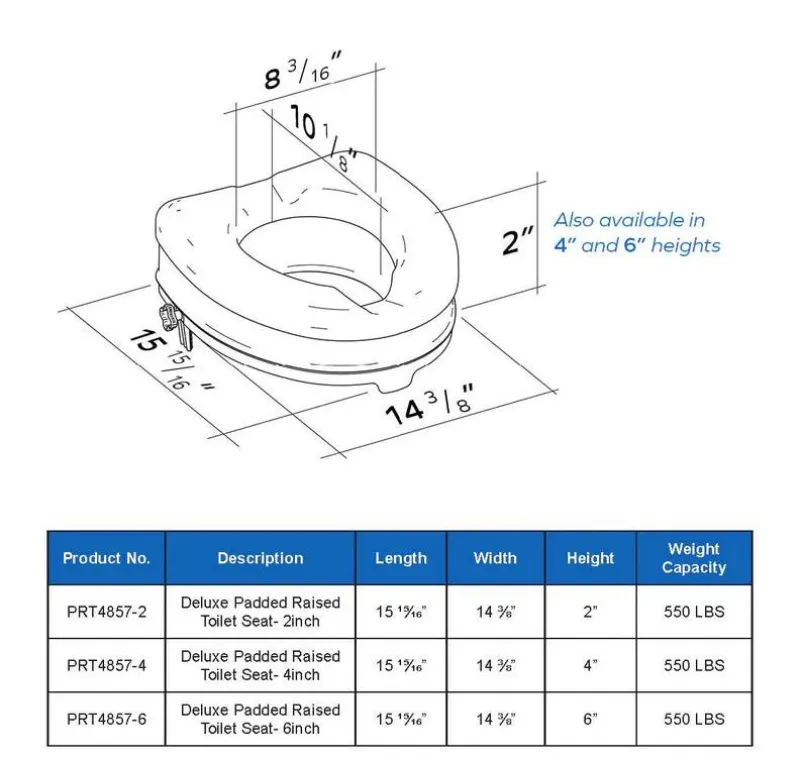 Padded SoftTOP Toilet Seat Risers FREE Shipping