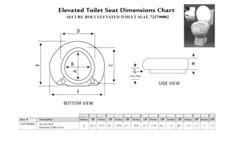 SecureBolt Elevated Bariatric Toilet Seat by Maddak