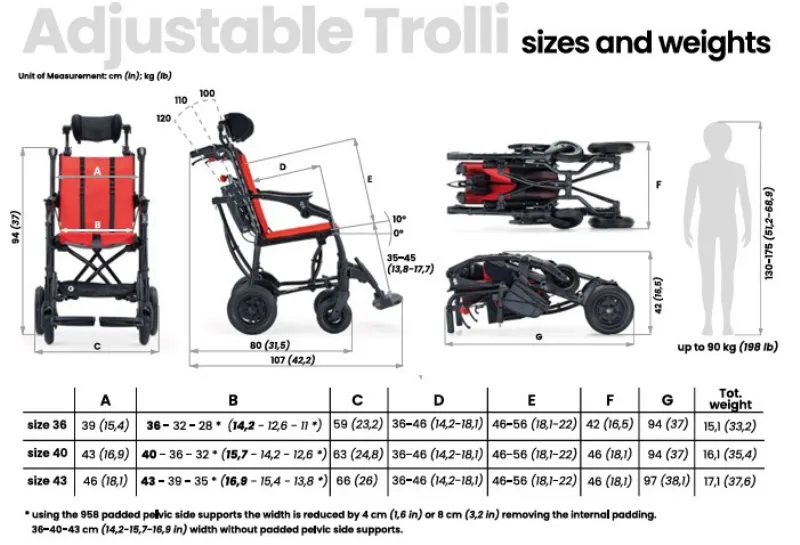 Ormesa Adjustable Trolli Stroller For Special Needs Adults and Children