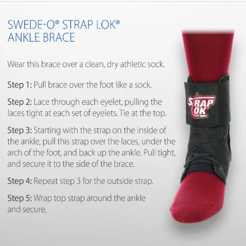 SwedeO Strap Lok Ankle Brace FOR SALE