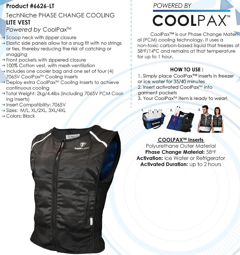 Phase Change Cooling Lite Vest by TechNiche